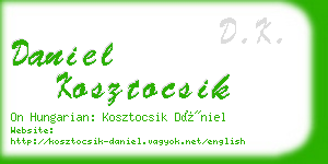 daniel kosztocsik business card